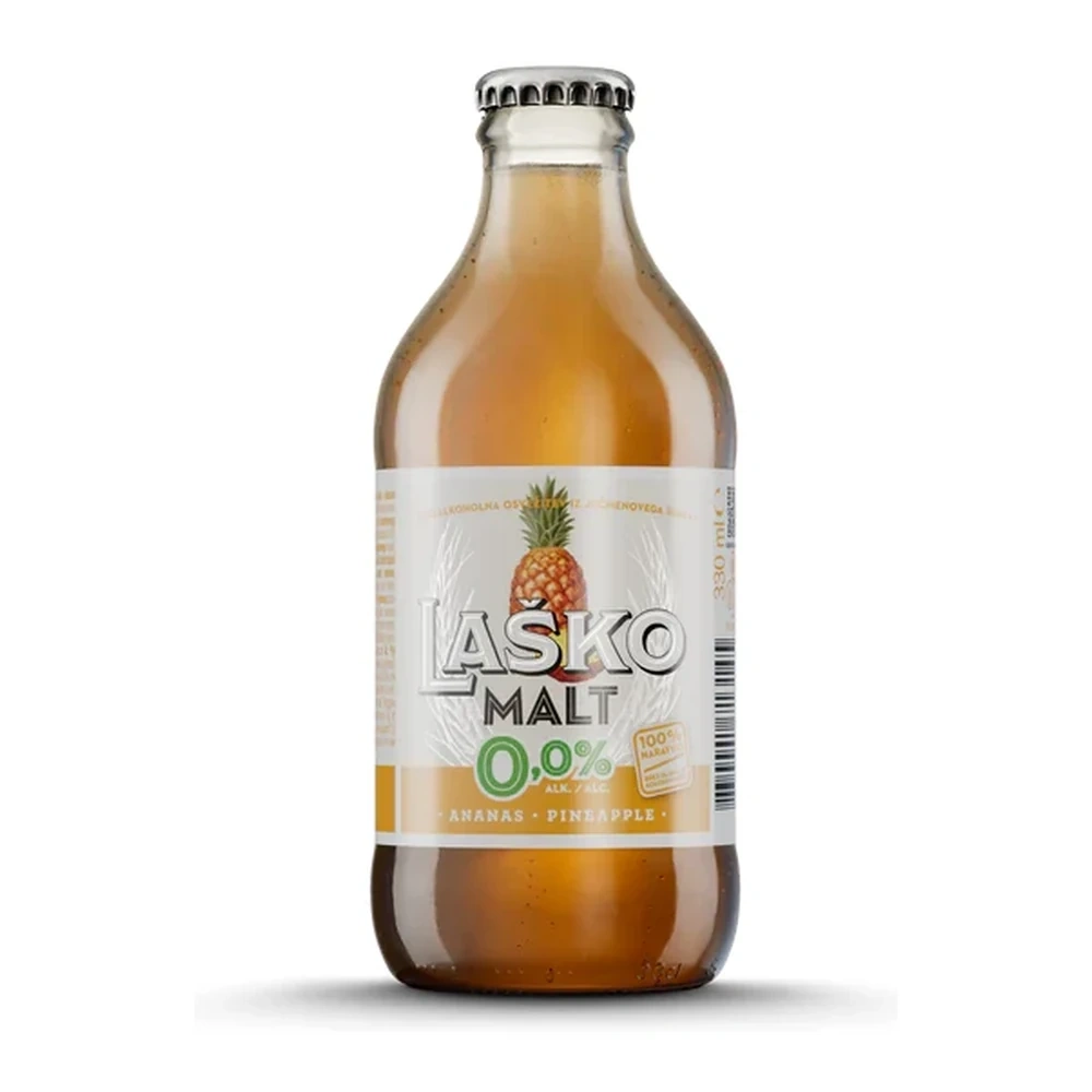 Lasko, Birrë malt ananas 0% alkool, qelq, 0,5 L